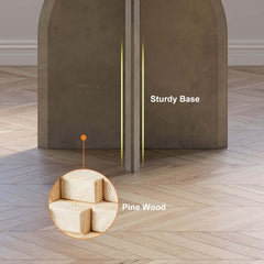 Round Pine Wood Dining Table - Japandi Aesthetic, Seats 8