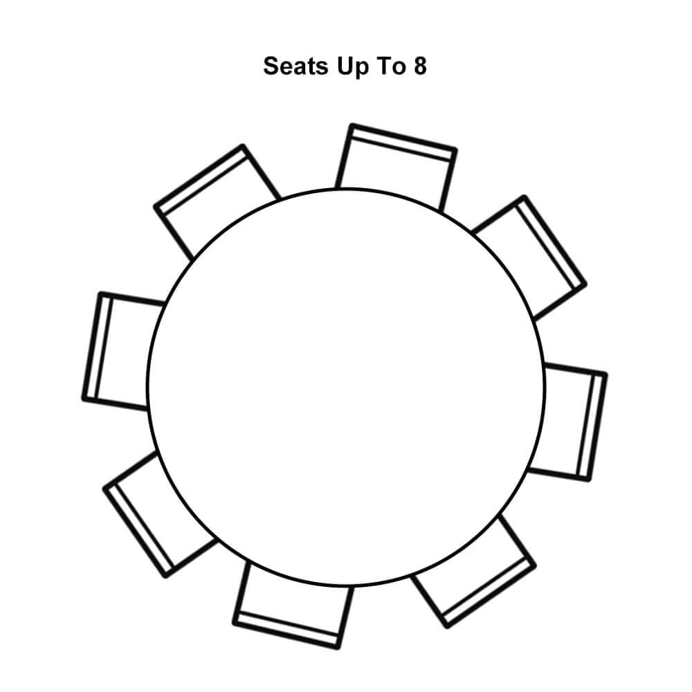 Round Pine Wood Dining Table - Japandi Aesthetic, Seats 8