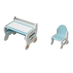 Rounded-Corner Paintable Toddler Desk and Chair Set, Waterproof