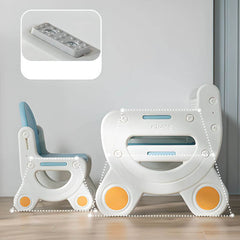 Rounded-Corner Paintable Toddler Desk and Chair Set, Waterproof