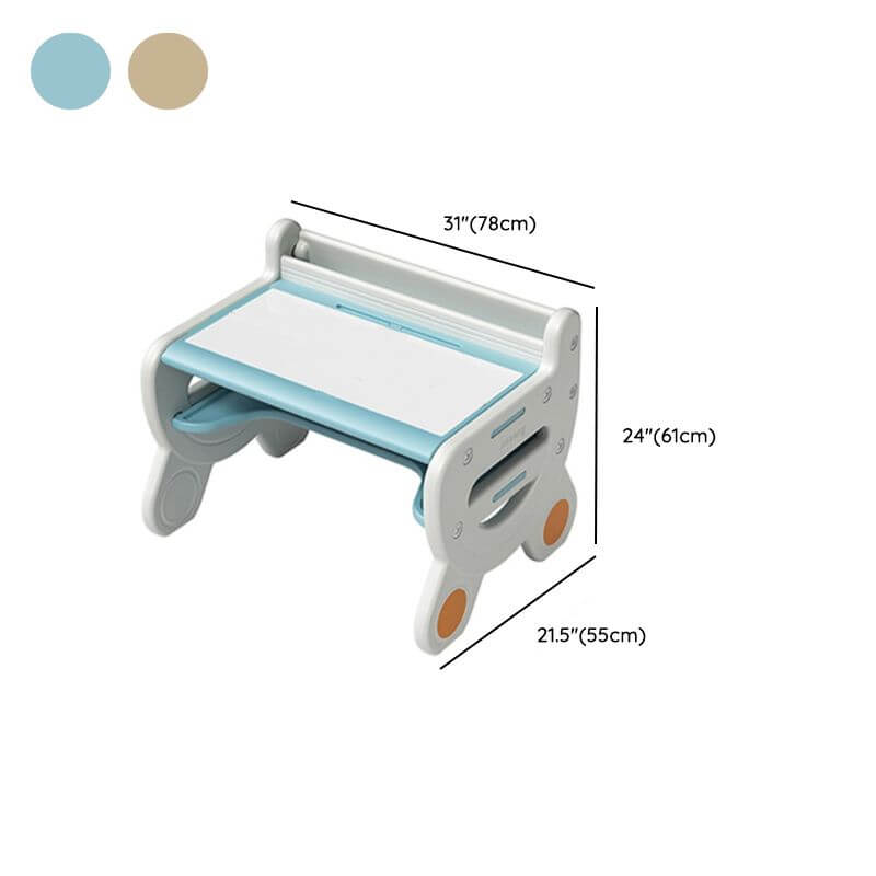 Rounded-Corner Paintable Toddler Desk and Chair Set, Waterproof Dimensions