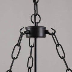 Rustic Black Metal 3-Light Pendant Ceiling Light Fixture