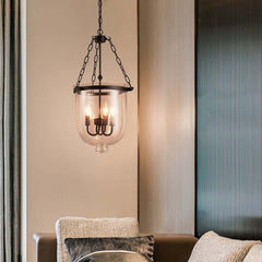 Rustic Black Metal 3-Light Pendant Ceiling Light Fixture