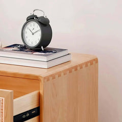 Rustic Cedar Nightstand With Drawers - Japandi Style