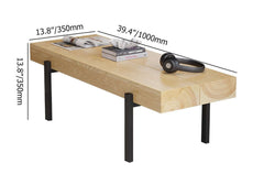 Rustic Pine Wood Coffee Table With Metal Legs Dimensions