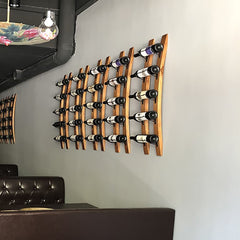 Rustic Solid Wood Wine Rack - 5 Bottle Capacity, Natural