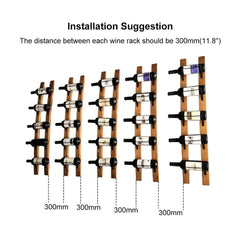 Rustic Solid Wood Wine Rack - 5 Bottle Capacity, Natural