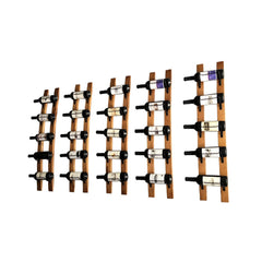 Rustic Solid Wood Wine Rack - 5 Bottle Capacity, Natural