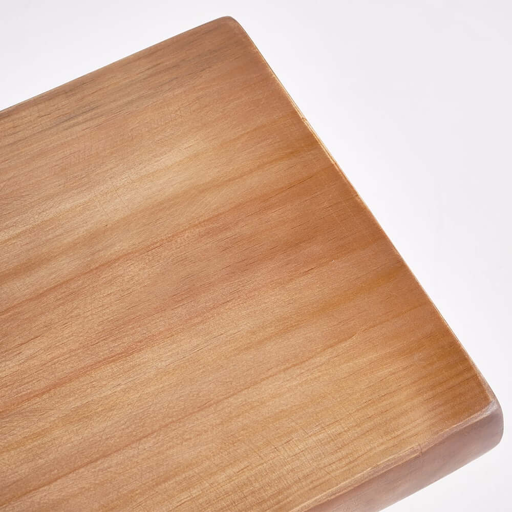 Rustic Walnut Entryway Bench with Metal Legs - Natural Wood Finish