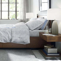 Rustic Walnut Nightstand With Pine Wood Top & Metal Frame