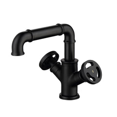 Ruth Collection Industrial Brass Bathroom Faucet with Knob Handles