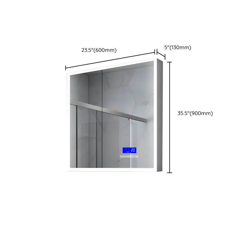 Dual door handing on modern medicine cabinet