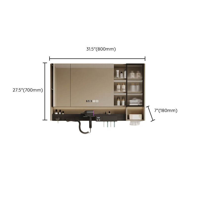 Medicine cabinet with external outlet