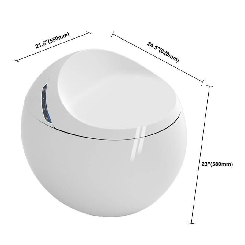 Antimicrobial floor mount bidet with thermostat