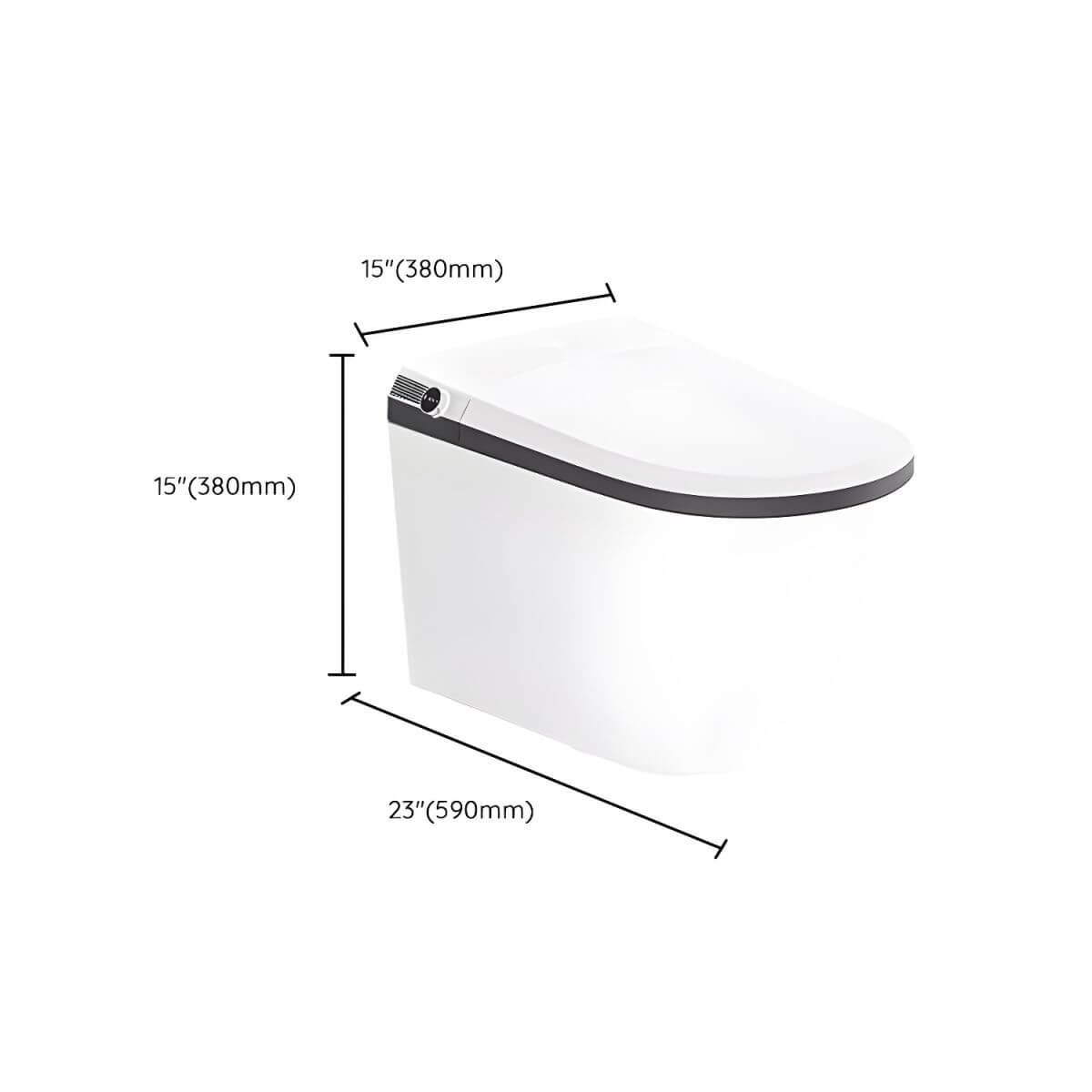 Wall mount bidet in bathroom