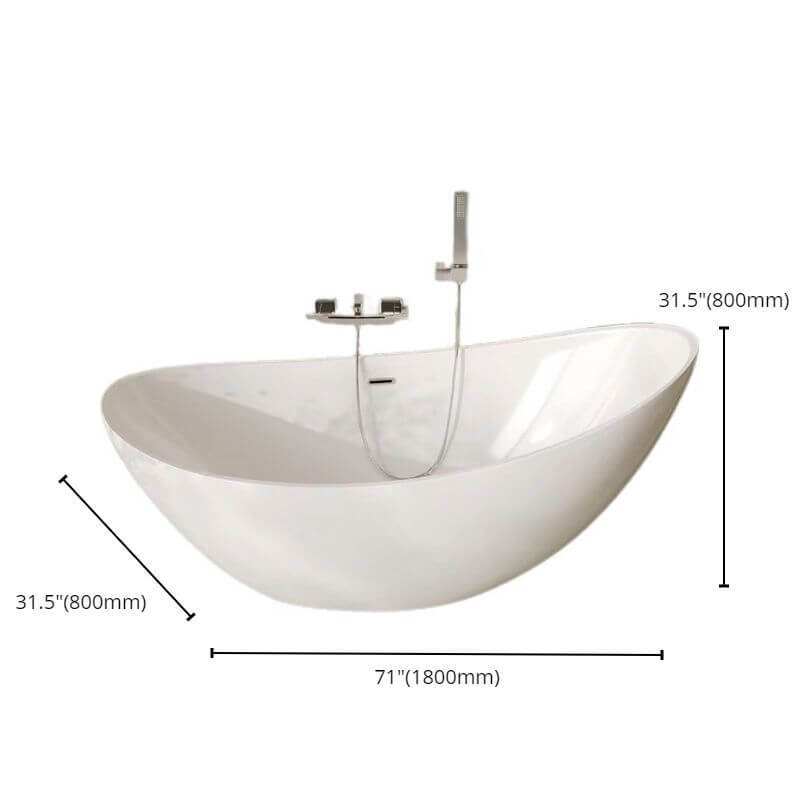 Acryl-freistehende Badewanne mit Ventil und Wasserhahn