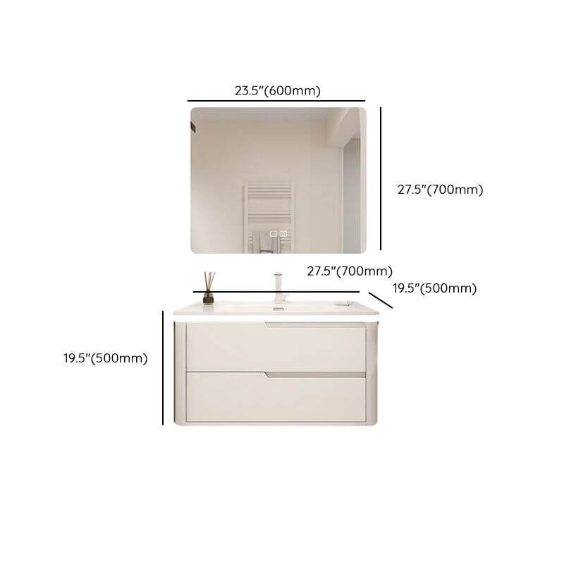 Chalk Watertight Bathroom Vanity with Shelf