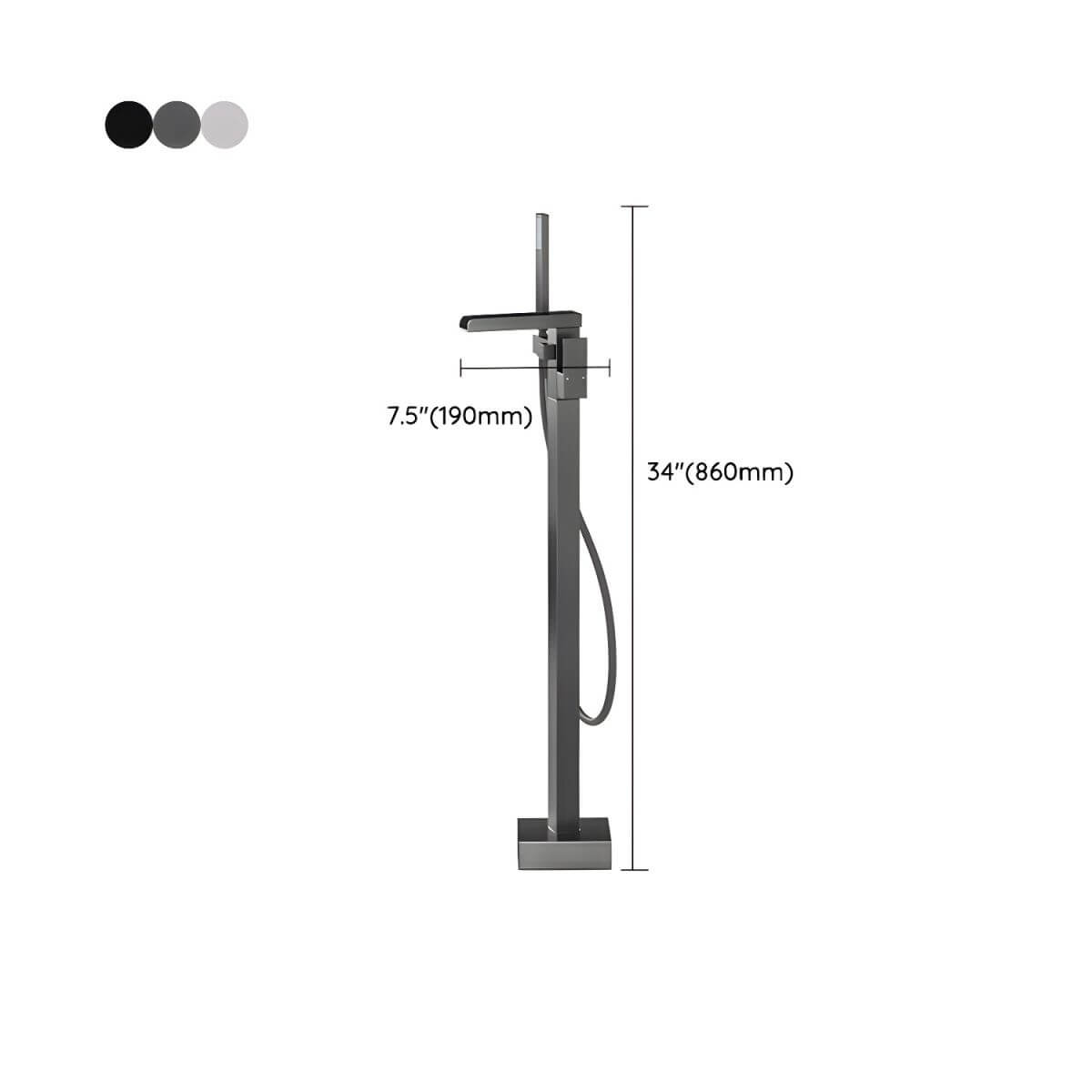 Hand shower attachment for bathtub faucet