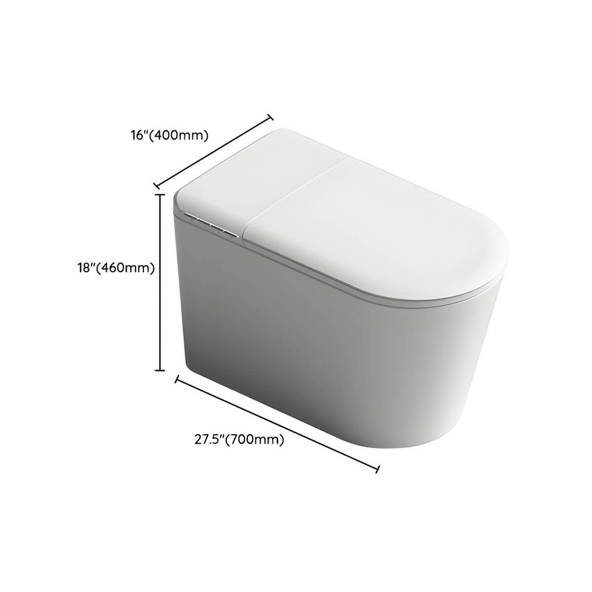 Antimicrobial bidet surface detail