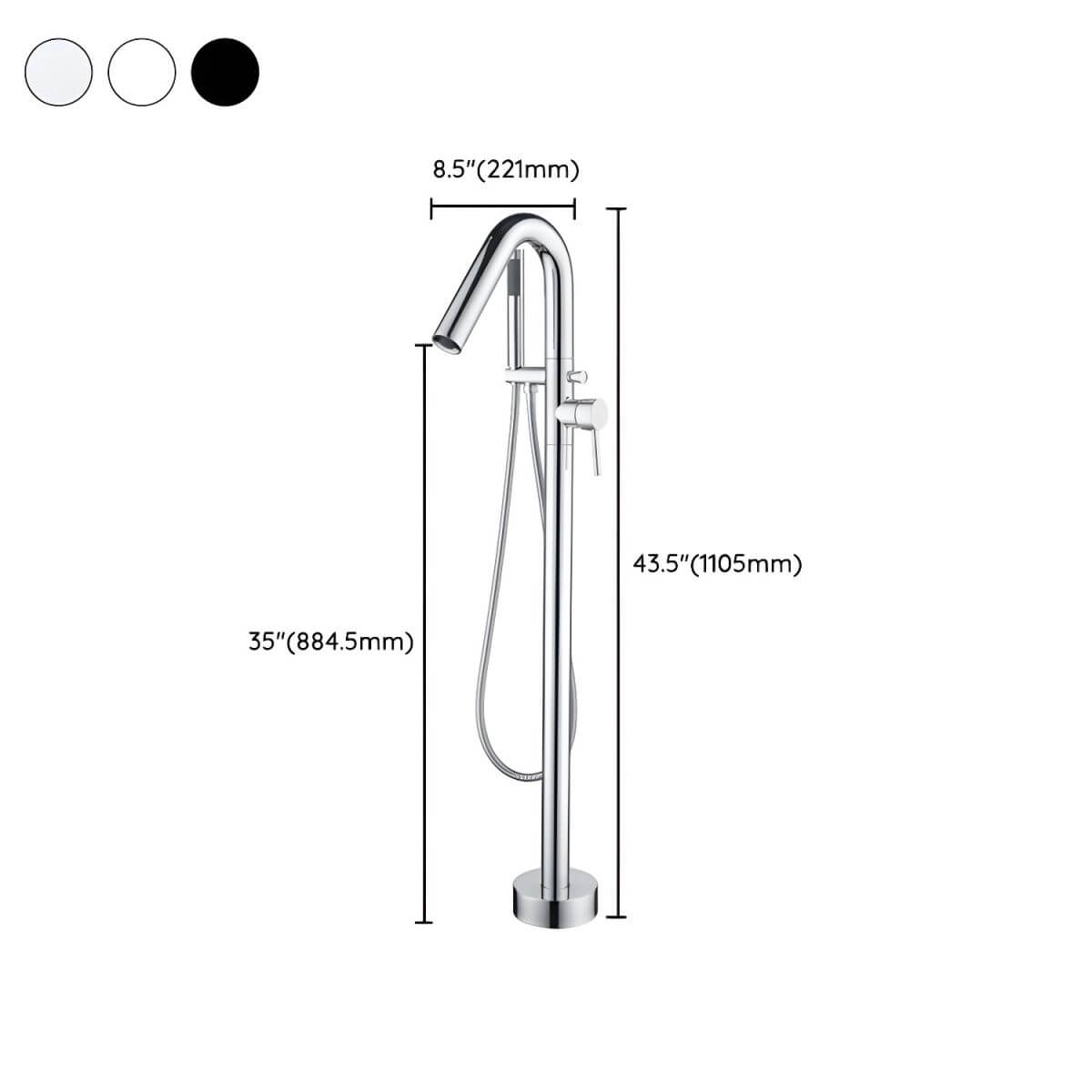 Chic modern faucet with hand shower