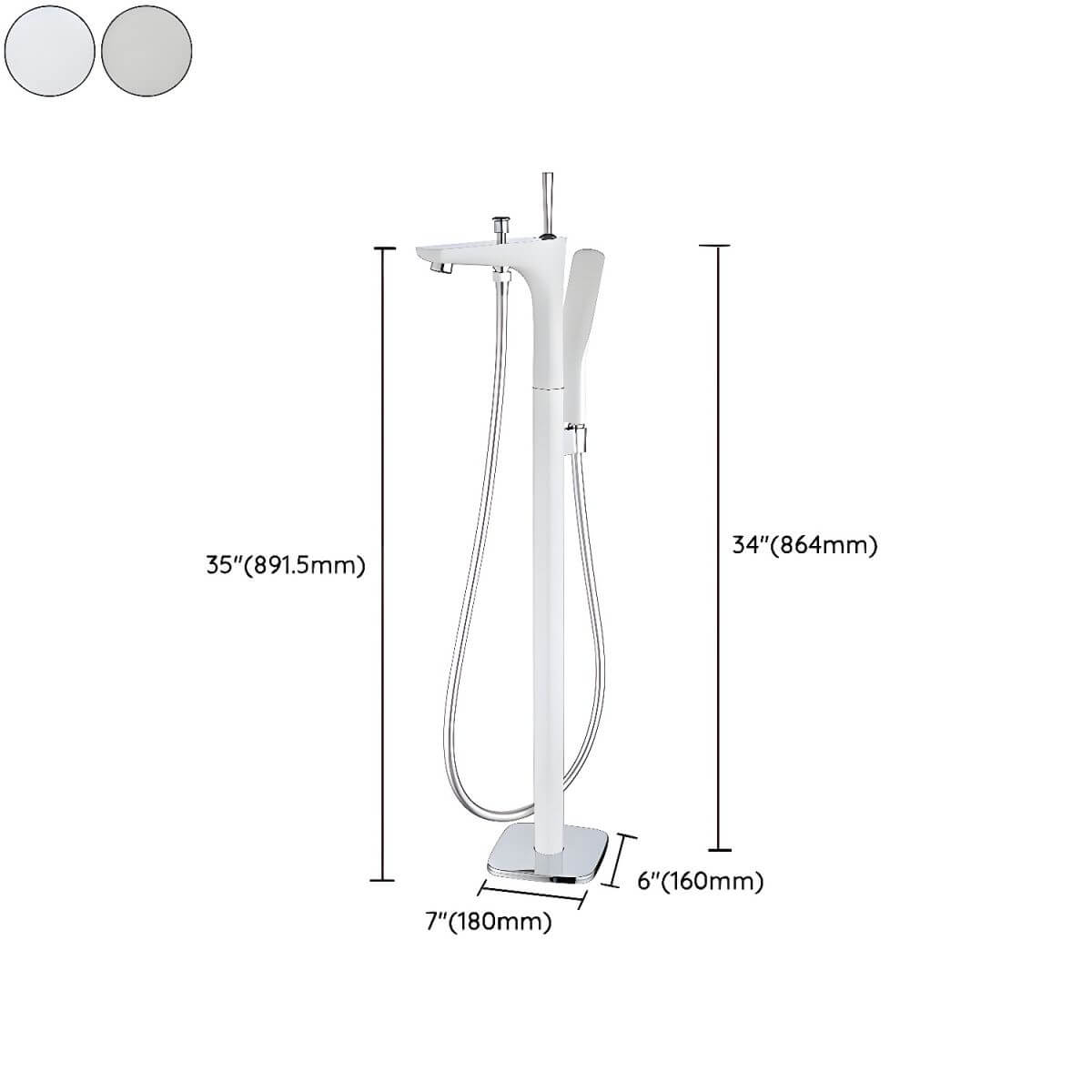 Floor Mounted Free Standing Bathtub Faucet