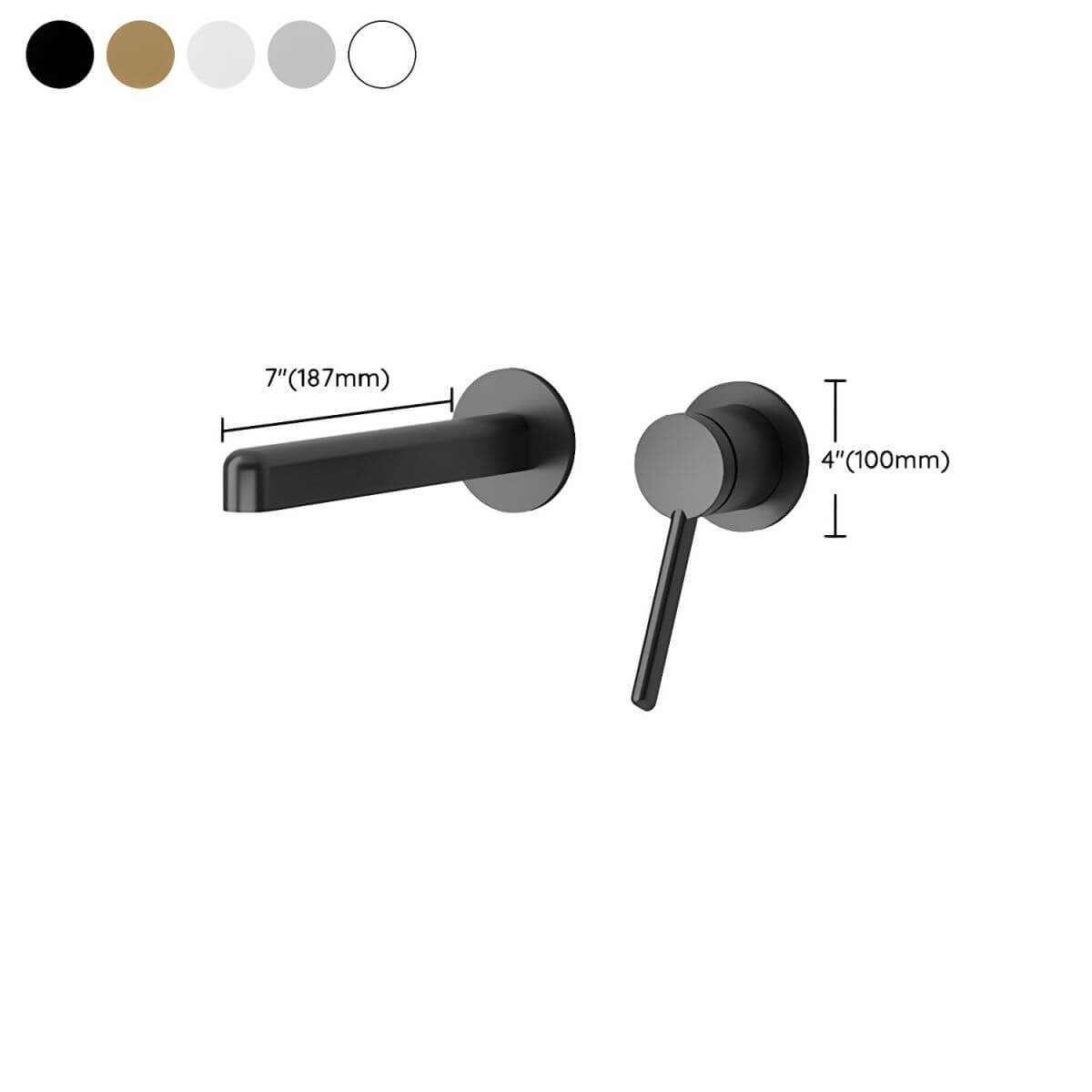 Elegant Wall Mounted Touch Faucet in Black