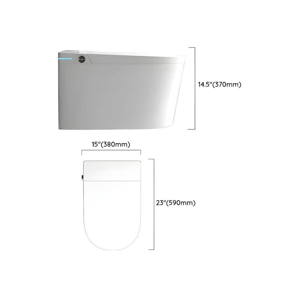 Elegant White Floor-Mounted Bidet front view