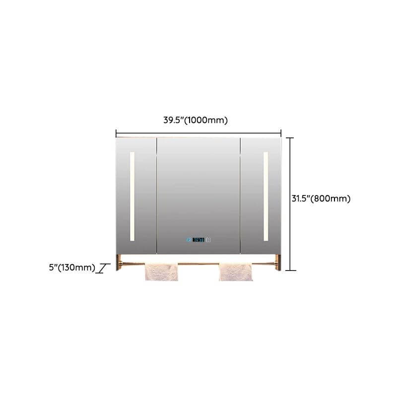 grey stainless steel medicine cabinet exterior