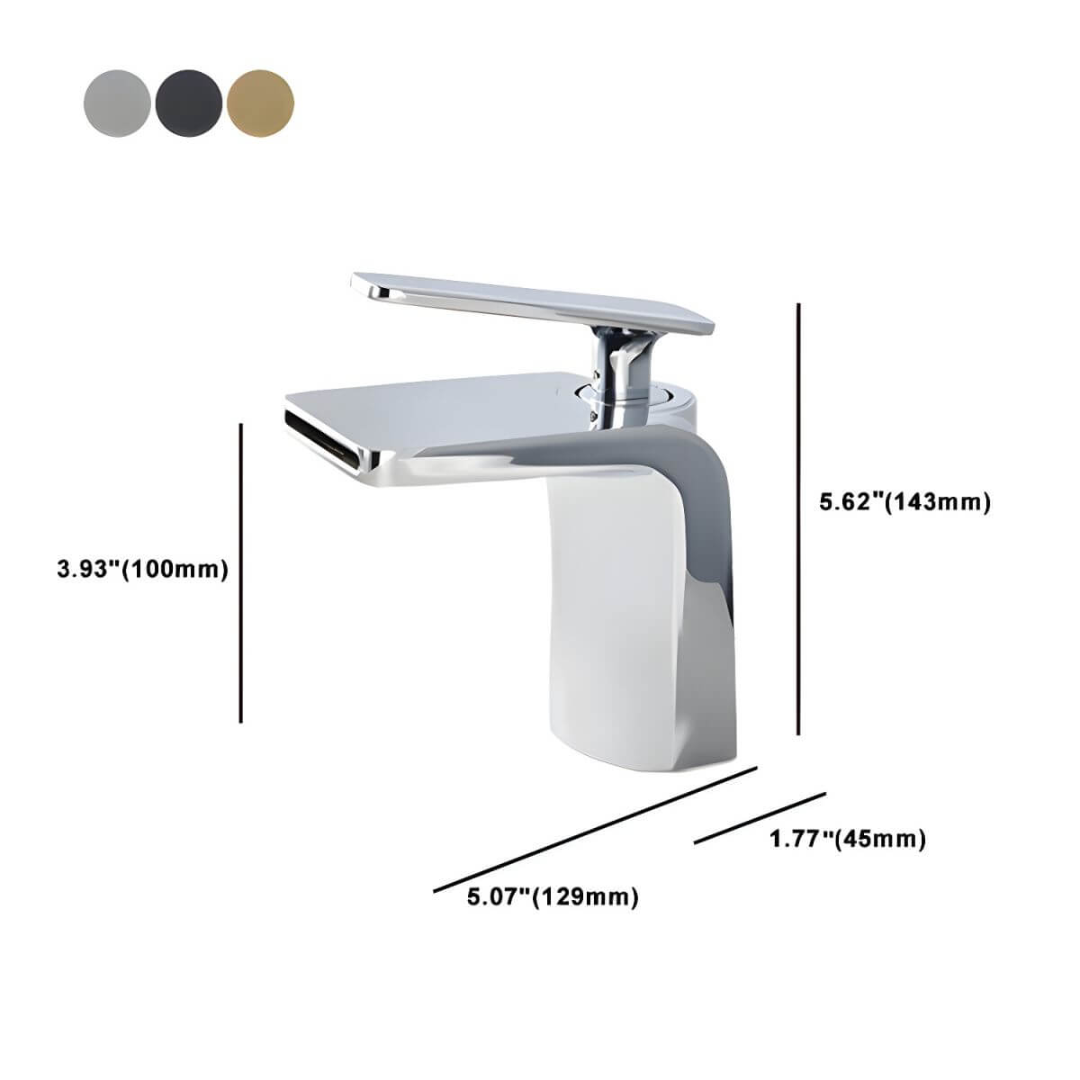 Sleek touch-control brass vessel sink faucet in modern bathroom setting