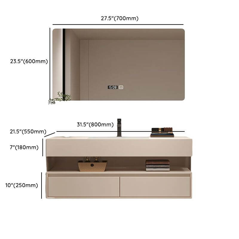 Spacious drawers for bathroom storage