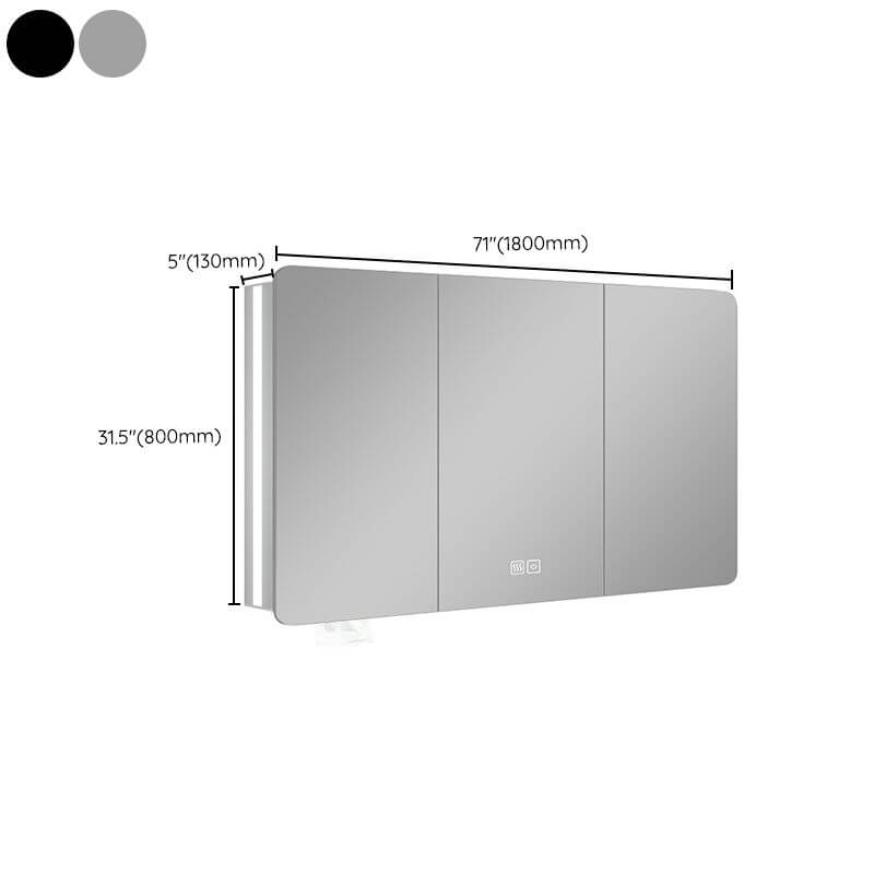 Silver finish of the aluminum cabinet