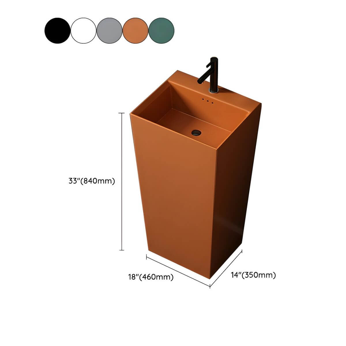 Rectangular Sink with Practical Overflow Feature