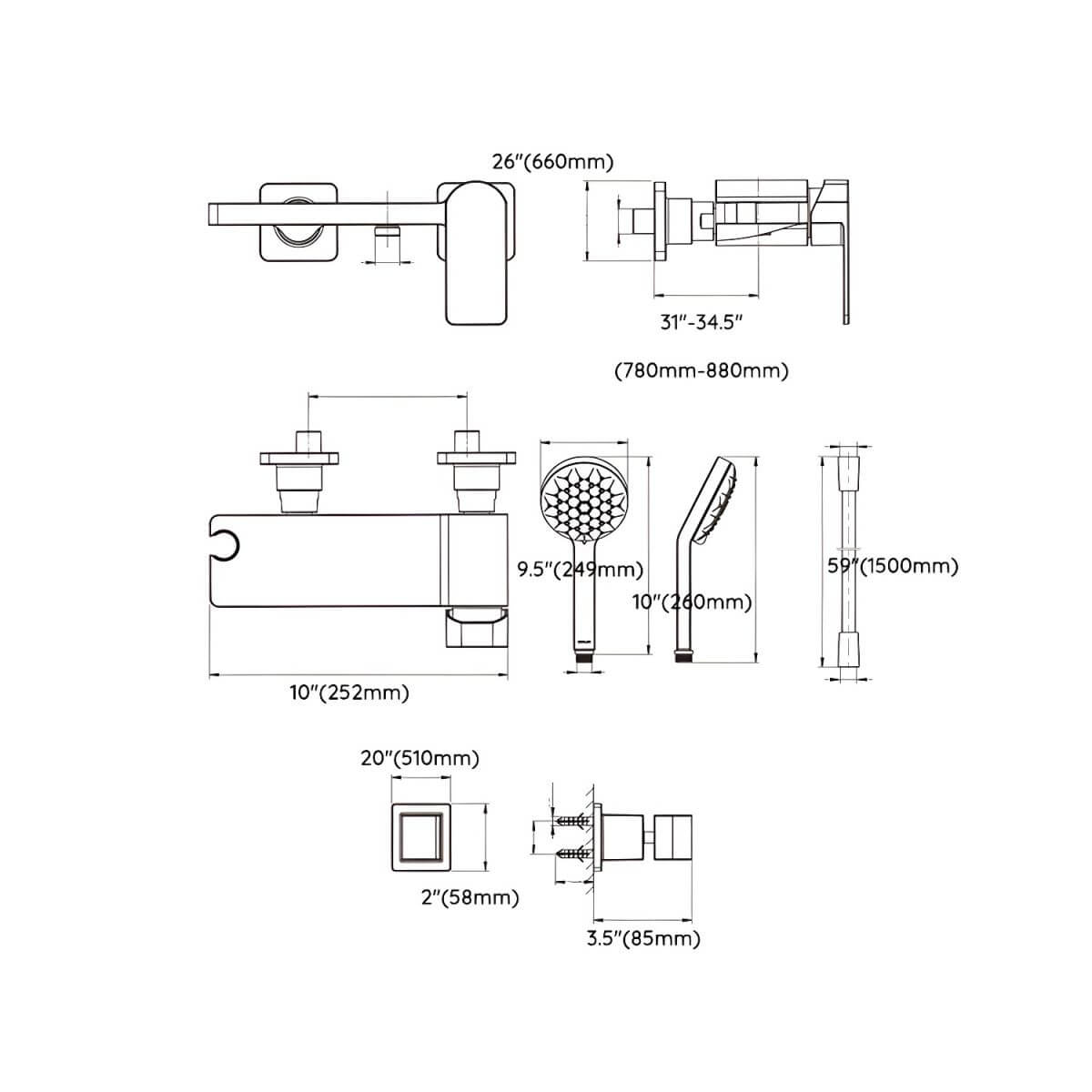 premium quality copper bathroom accessory