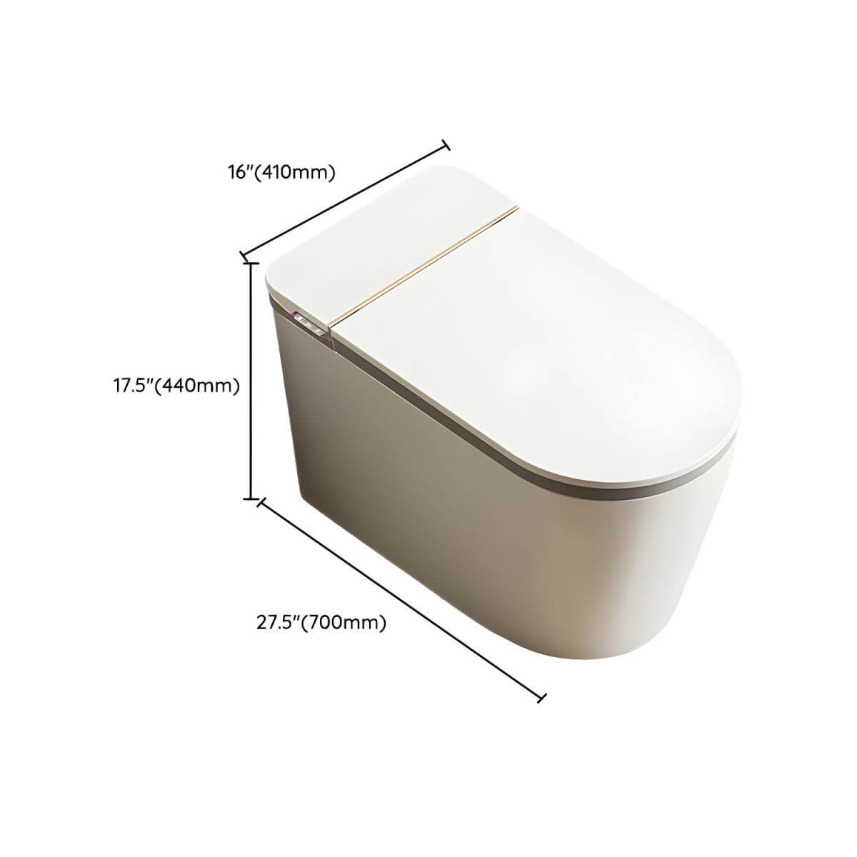 Floor mount elongated bidet in white