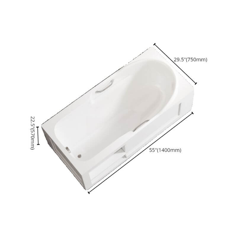 マッサージ機能付きモダンな白いバスタブ