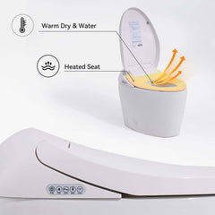 Smart Bidet Toilet with Heated Seat and Auto Flush Features