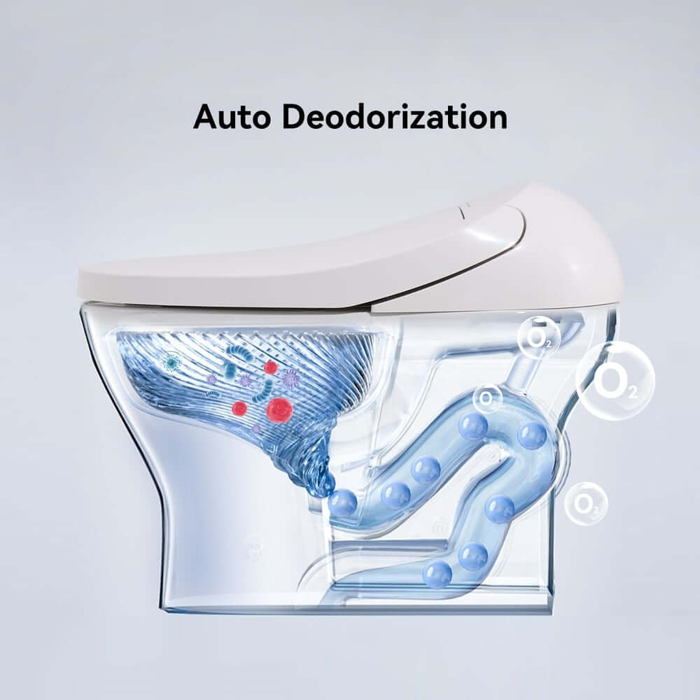 Smart Bidet Toilet with Heated Seat and Auto Flush Features