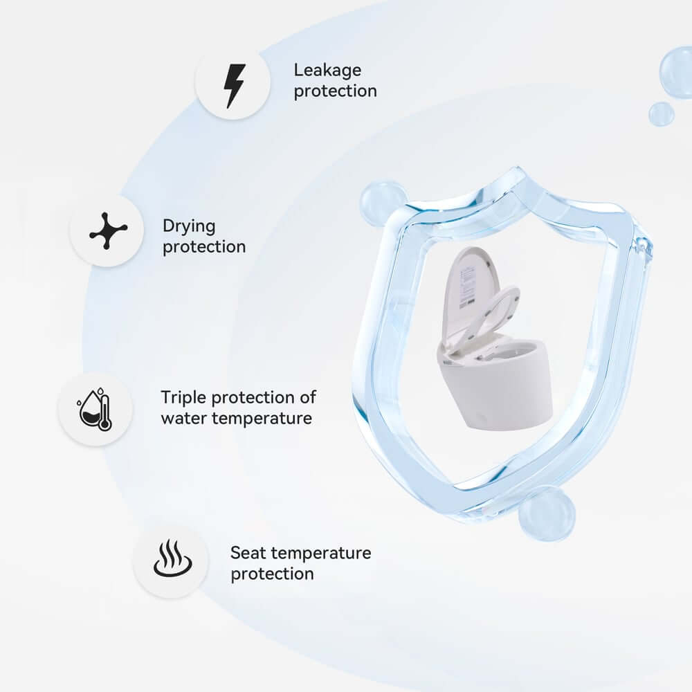 Smart Bidet Toilet with Heated Seat and Auto Flush Features