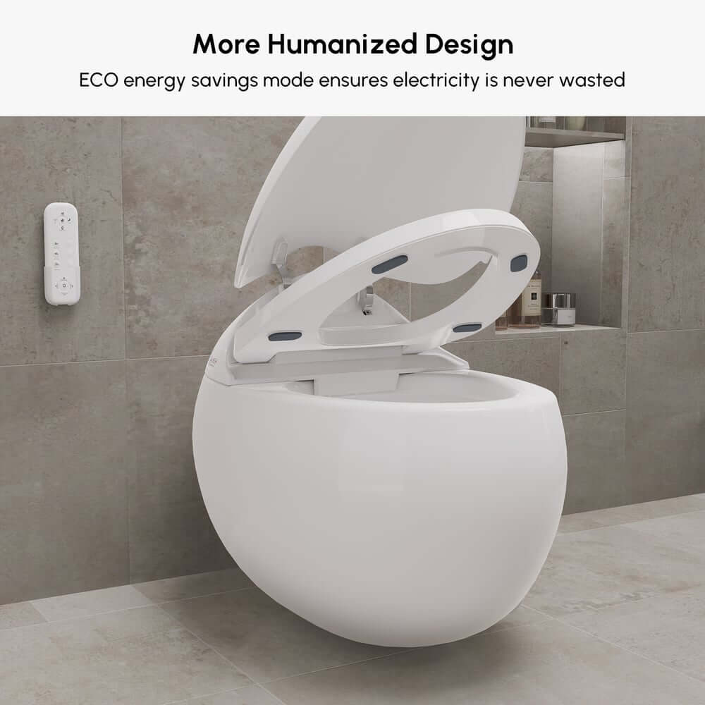 Smart Elongated Bidet Toilet with Adjustable Heated Seat and Auto Flush