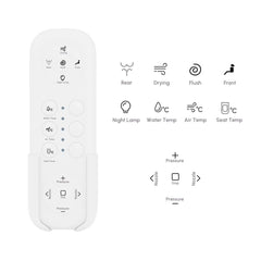 Smart Elongated Bidet Toilet with Adjustable Heated Seat and Auto Flush