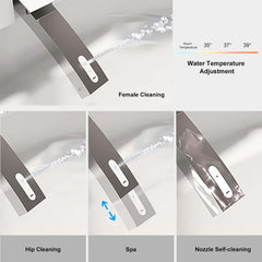 Smart Elongated Bidet Toilet with Adjustable Heated Seat and Auto Flush