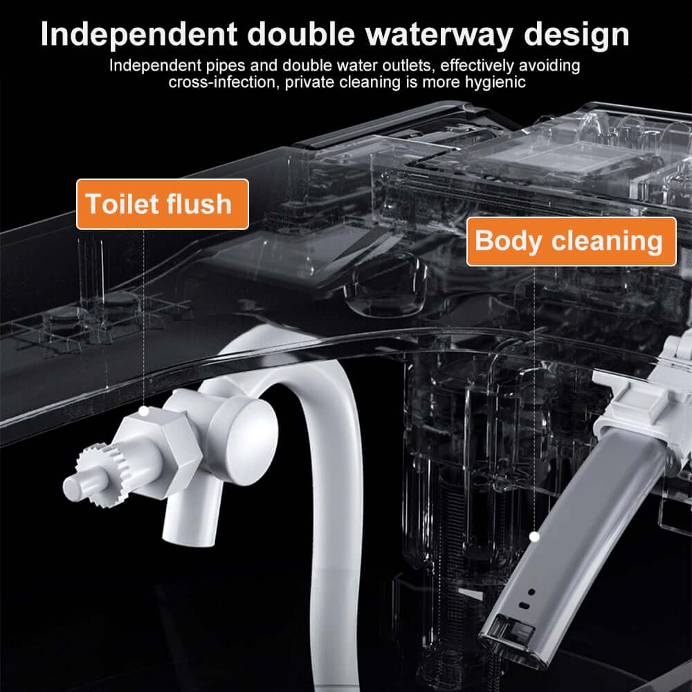 Smart Elongated Bidet Toilet with Adjustable Heated Seat and Auto Flush