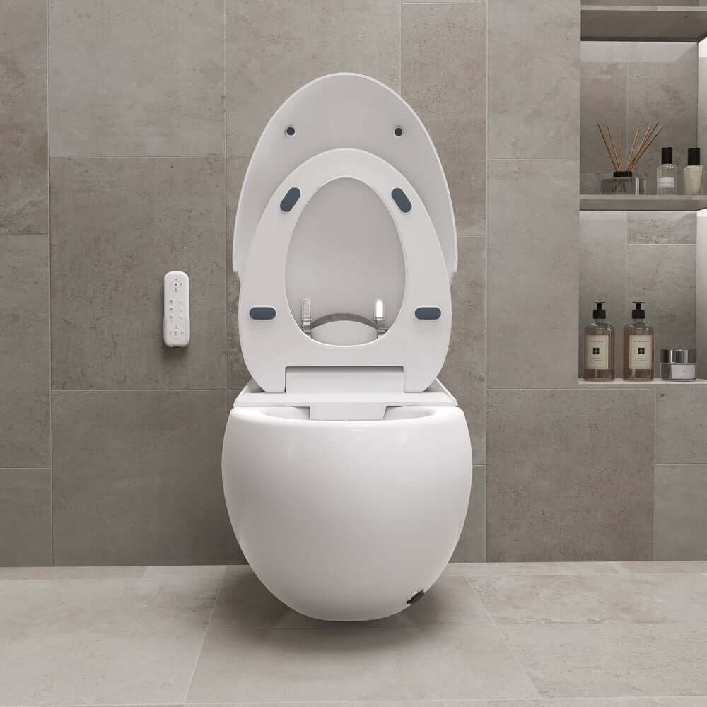 Smart Elongated Bidet Toilet with Adjustable Heated Seat and Auto Flush