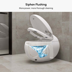 Smart Elongated Bidet Toilet with Adjustable Heated Seat and Auto Flush