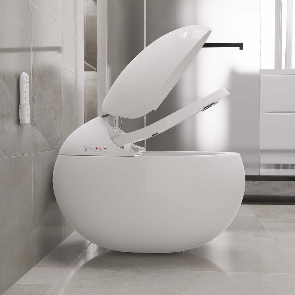 Smart Elongated Bidet Toilet with Adjustable Heated Seat and Auto Flush