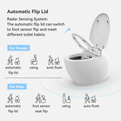 Smart One-Piece Toilet with Heated Seat and Dual Flush Technology