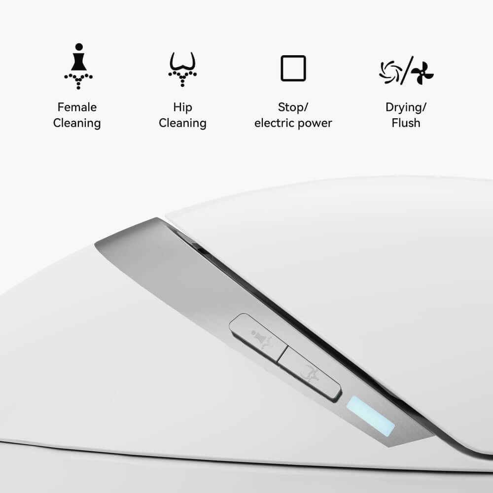 Smart One-Piece Toilet with Heated Seat and Dual Flush Technology