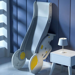 Space-Saving Freestanding Slide for Toddlers – Rounded Safety Edges & Minimalist Color Palette