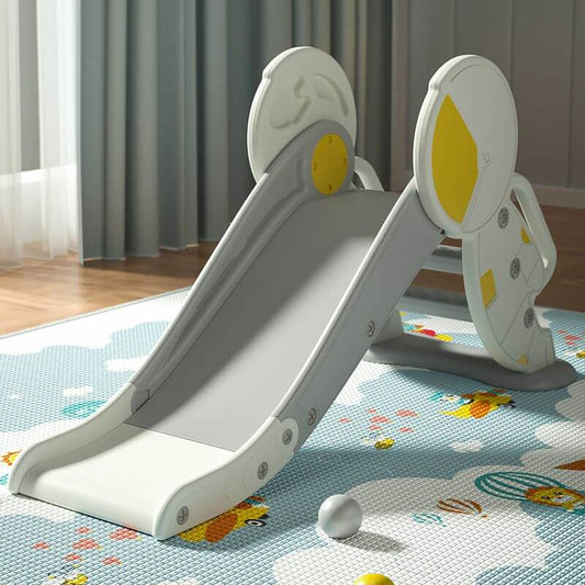 Space-Saving Freestanding Slide for Toddlers – Rounded Safety Edges & Minimalist Color Palette