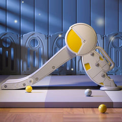 Space-Saving Freestanding Slide for Toddlers – Rounded Safety Edges & Minimalist Color Palette